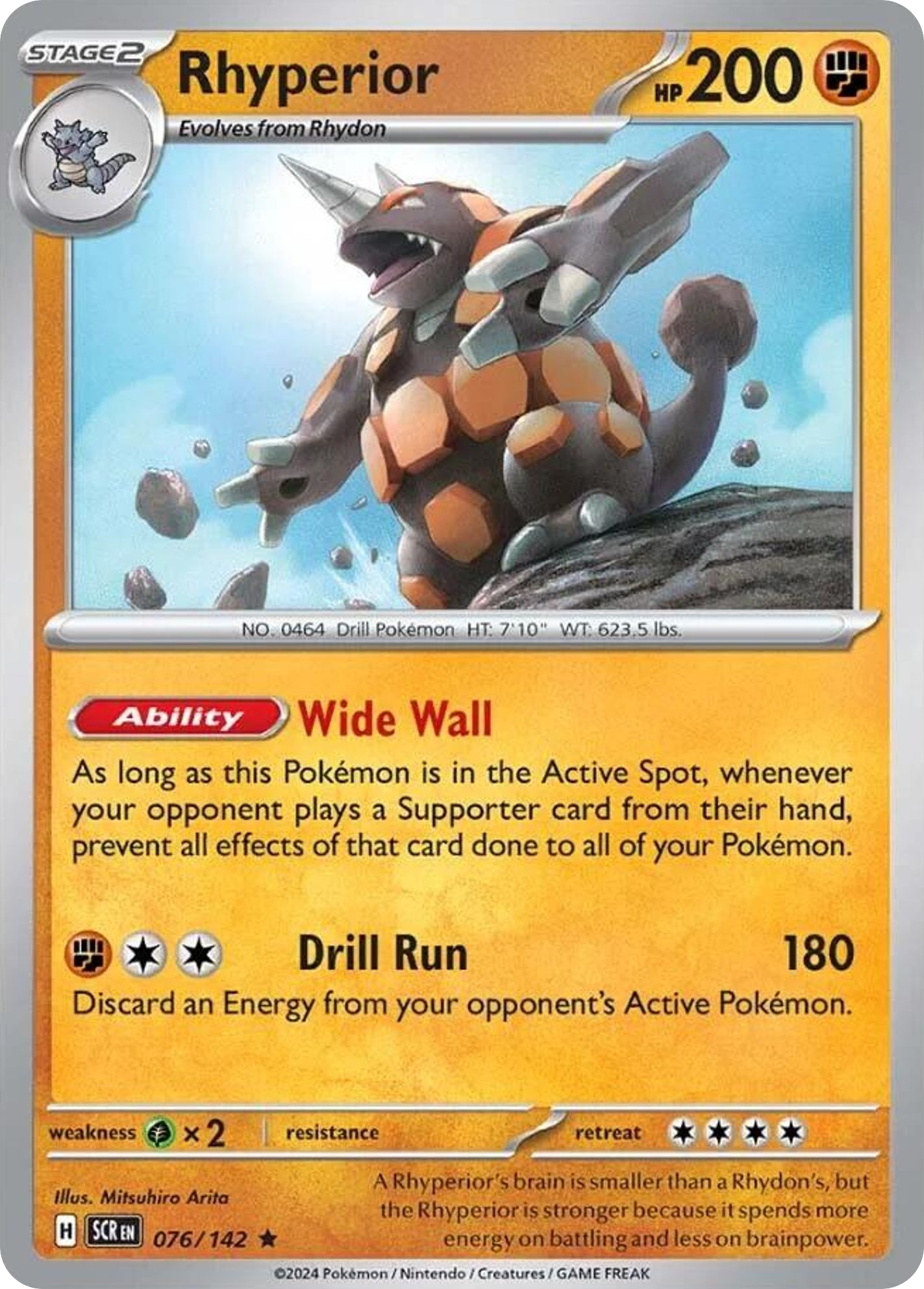 Stellar Crown Holo Rhyperior #76/142